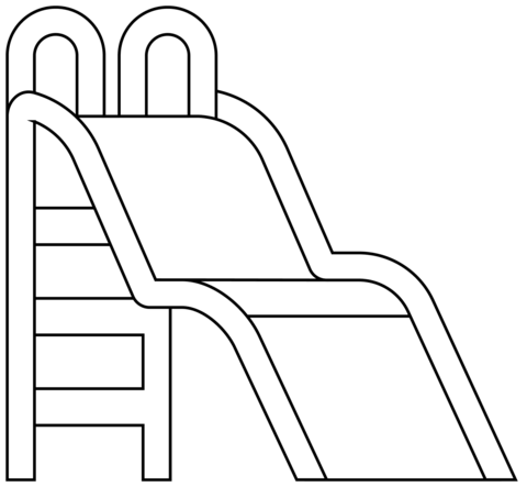 Playground Slide Emoji Coloring Page